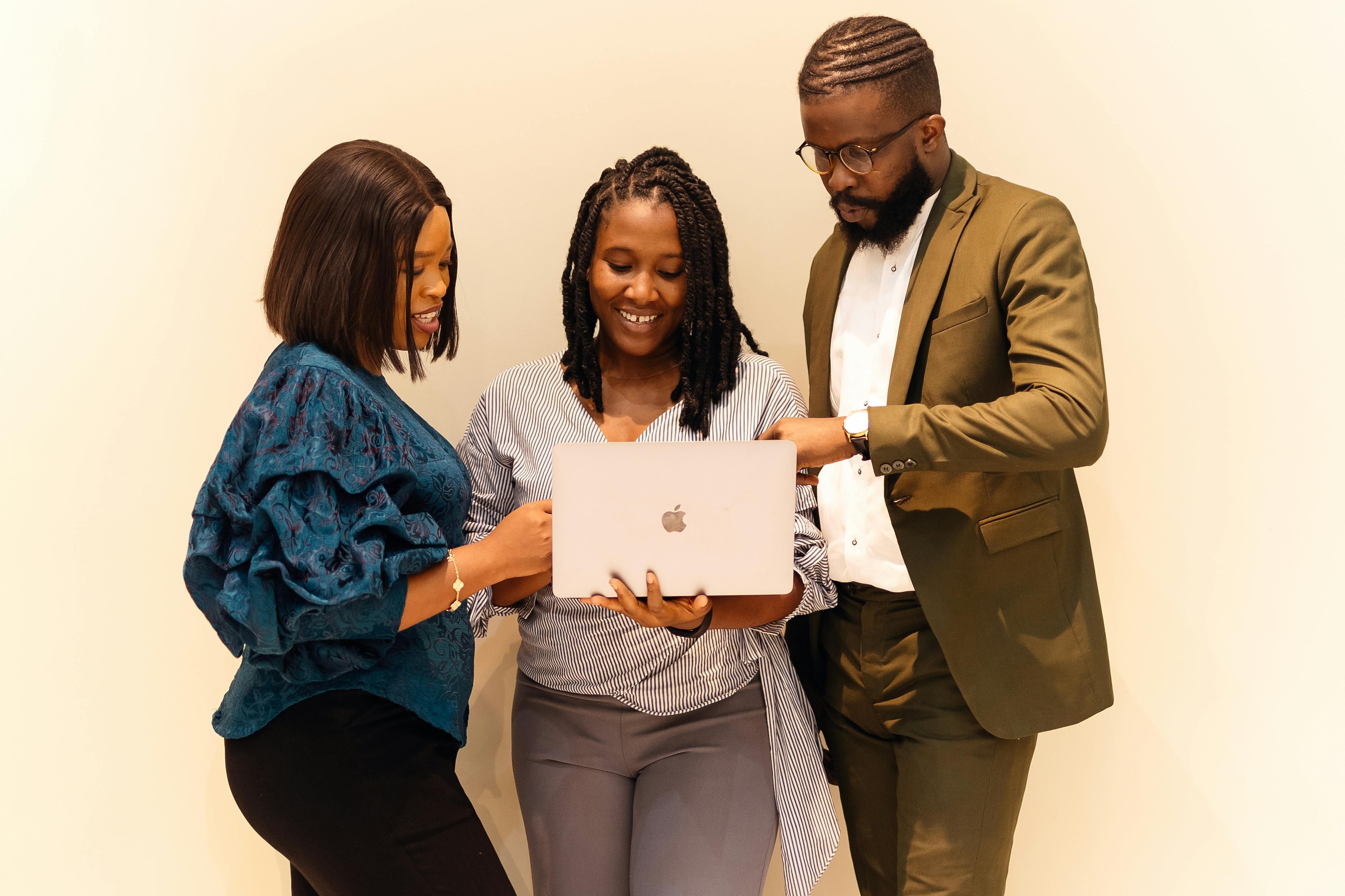 A diverse group of people in a business meeting